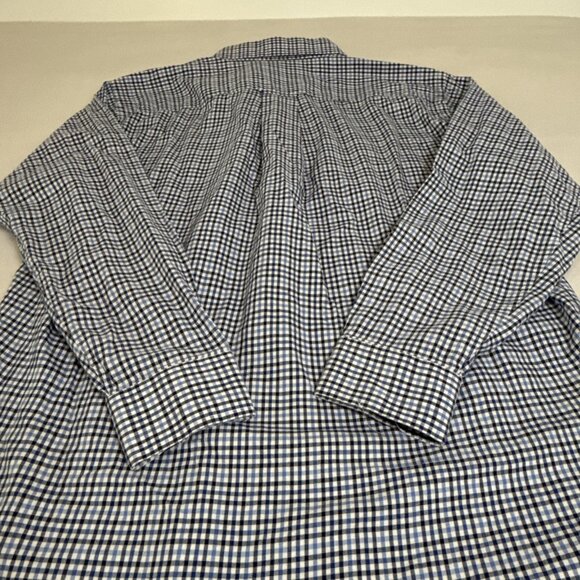 Orvis Signature Collection Shirt Mens L White Blue Black Long Sleeve Plaid - Picture 6 of 7